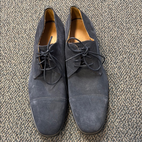 Aquatalia Other - NWT Aquaitalia Mens Blue Suede Toe Oxford Shoes